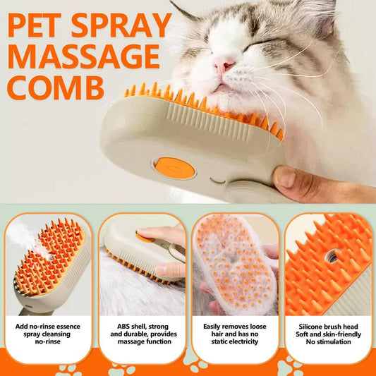 Pet Steam Brush,Cat Dog Hair Remover
