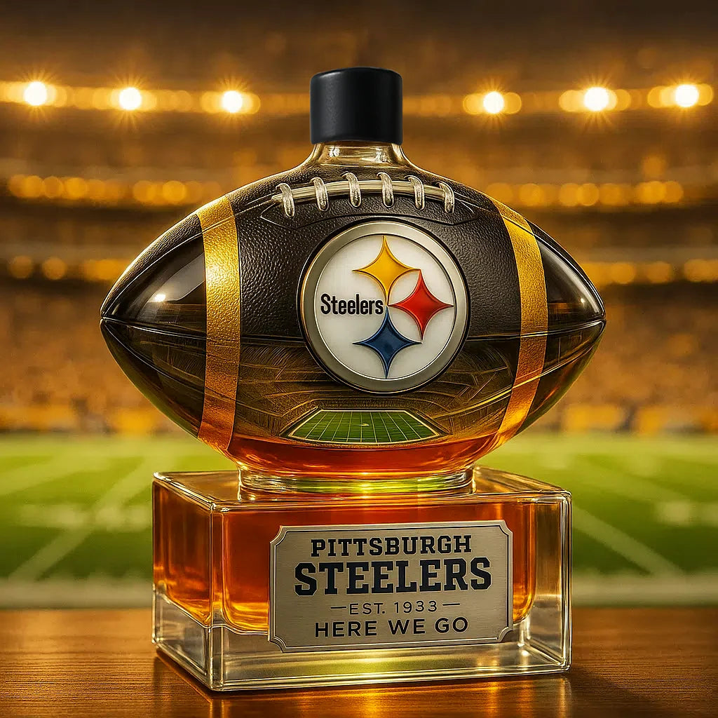 🏈 Steel City Pride, Poured in Gold — Limited-Edition Whiskey Bottle✨