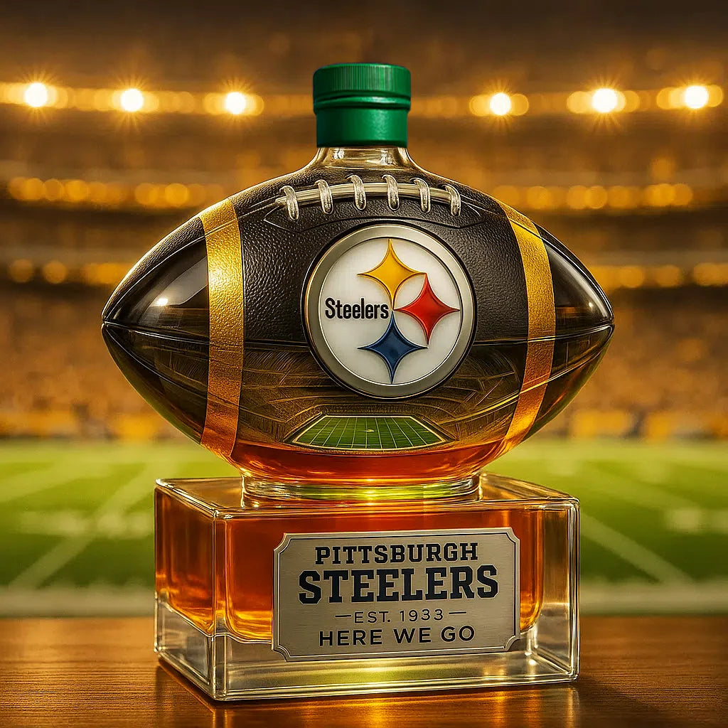 🏈 Steel City Pride, Poured in Gold — Limited-Edition Whiskey Bottle✨