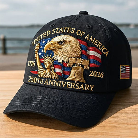 🔥Last Day 50% OFF - Eagle & Liberty – United States 250th Anniversary Embroidered Hat✨(Breathable & Lightweight Comfort & Unisex Fit)