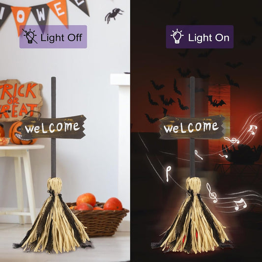 🔥🔥Floating Witch Sound Dancing Broom-Halloween