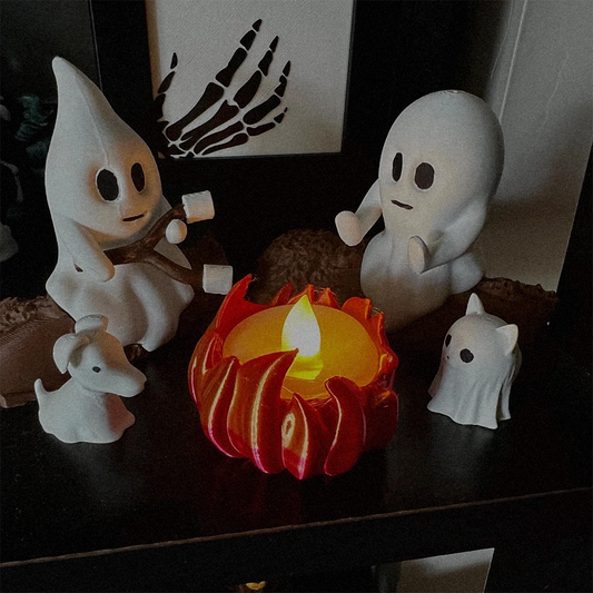 Ghost Campfire Gathering- Spooky Cute Halloween Glow! 👻🔥