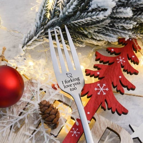 💝Engraved Fork :Support engraving customization(With Gift Box)💝