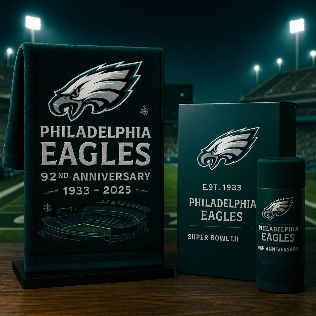 Philadelphia Eagles 92nd Anniversary Collectible Towel – Limited Edition 2025 🦅🏆