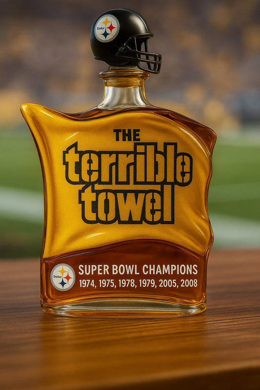 🏈 The Terrible Towel 50th Anniversary Commemorative Bottle 🎉