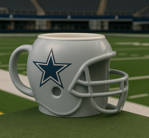 🏈Dallas Cowboys Helmet-Shaped Mug with Premium Gift Box – Collectible & Functional Fan Cup