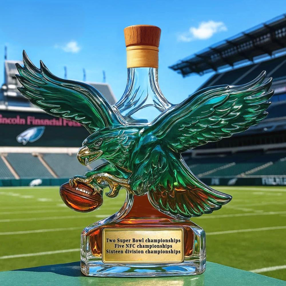 🦅 Midnight Green Glory – Limited-Edition Philadelphia Football Whiskey Bottle🏈