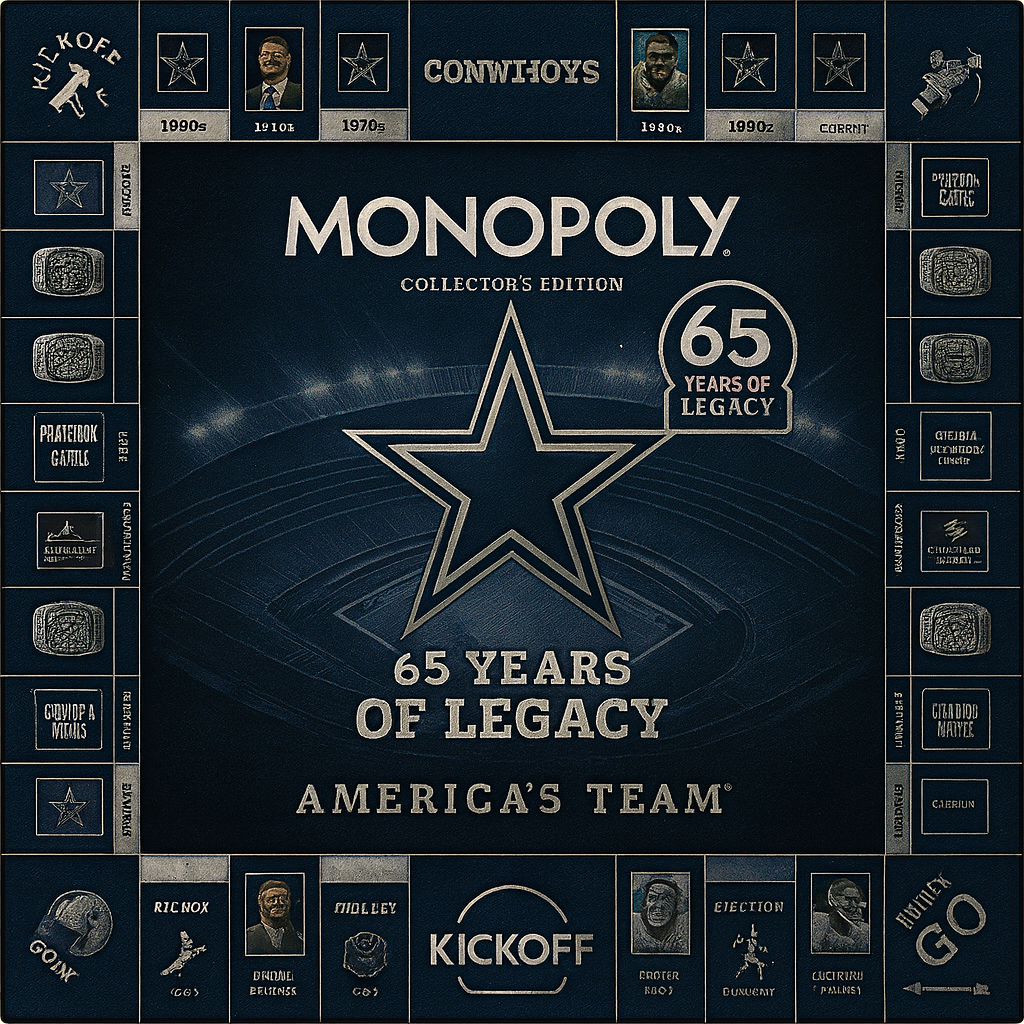 65 Years of Dallas Football Legacy – Collector’s Edition Monopoly 🏈