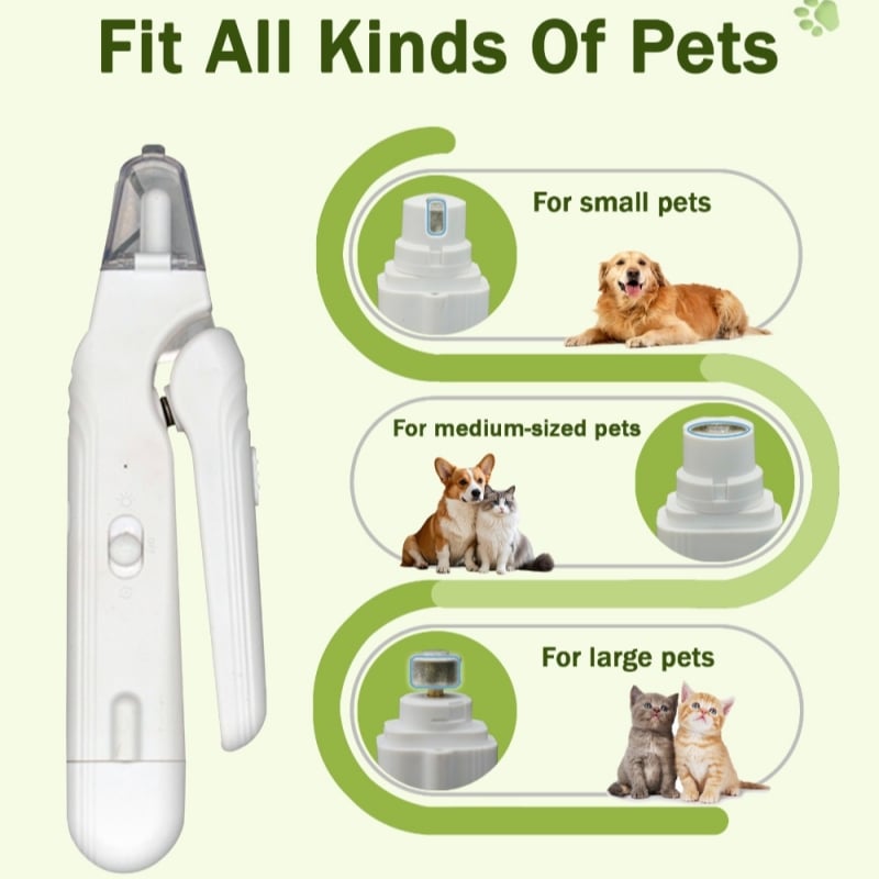 2 in 1 pet nail clippers — —  with LED light