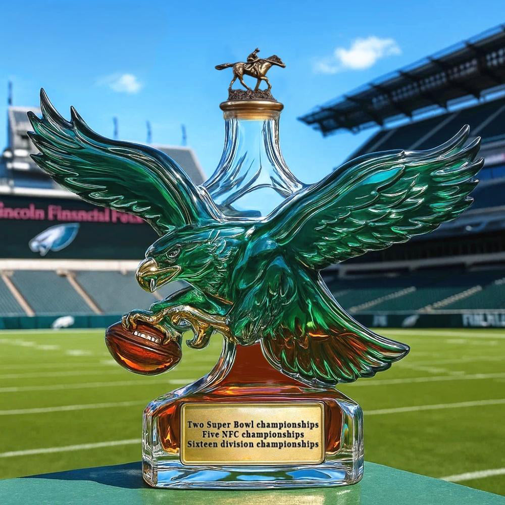 🦅 Midnight Green Glory – Limited-Edition Philadelphia Football Whiskey Bottle🏈