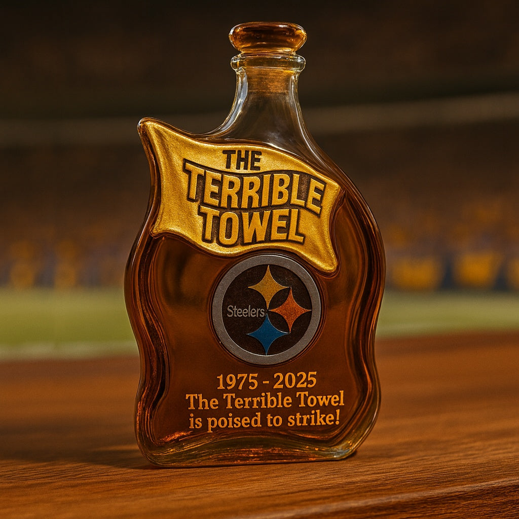 🏈 The Terrible Towel 50th Anniversary Commemorative Bottle 🎉