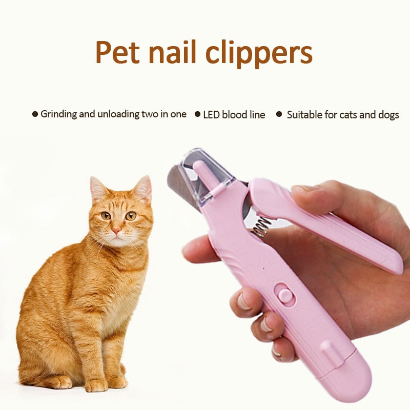 2 in 1 pet nail clippers — —  with LED light