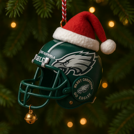 🎄 Philadelphia Eagles Christmas Helmet Ornament 🎄