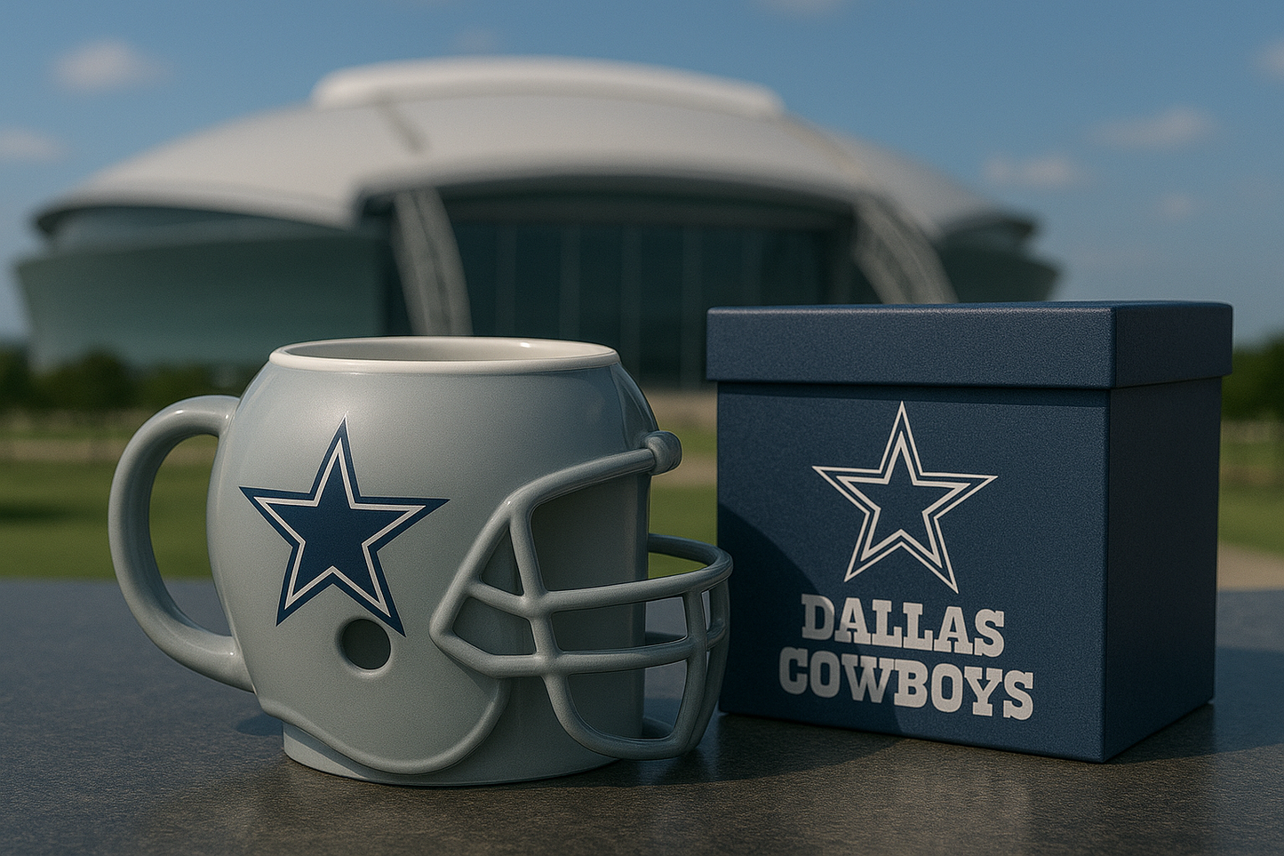 🏈Dallas Cowboys Helmet-Shaped Mug with Premium Gift Box – Collectible & Functional Fan Cup
