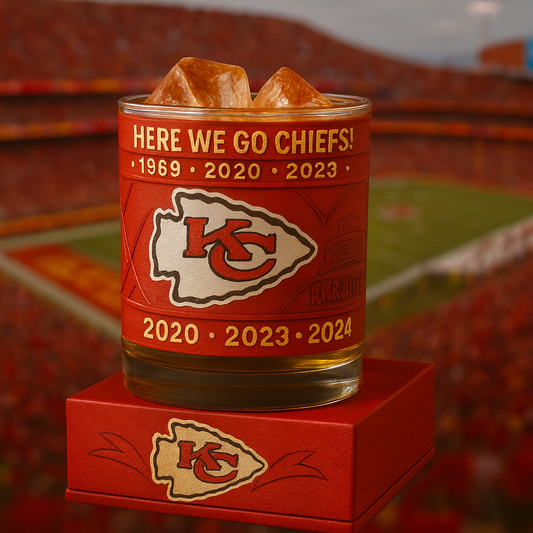 🏈 Kansas City Chiefs Commemorative Whiskey Glass 🥃