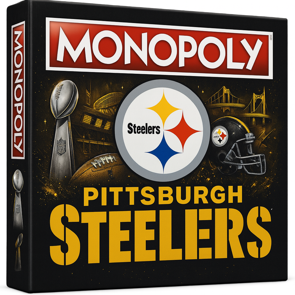 🏈 Steel City Black & Gold Fan Edition – MONOPOLY-Style Collector’s Board Game