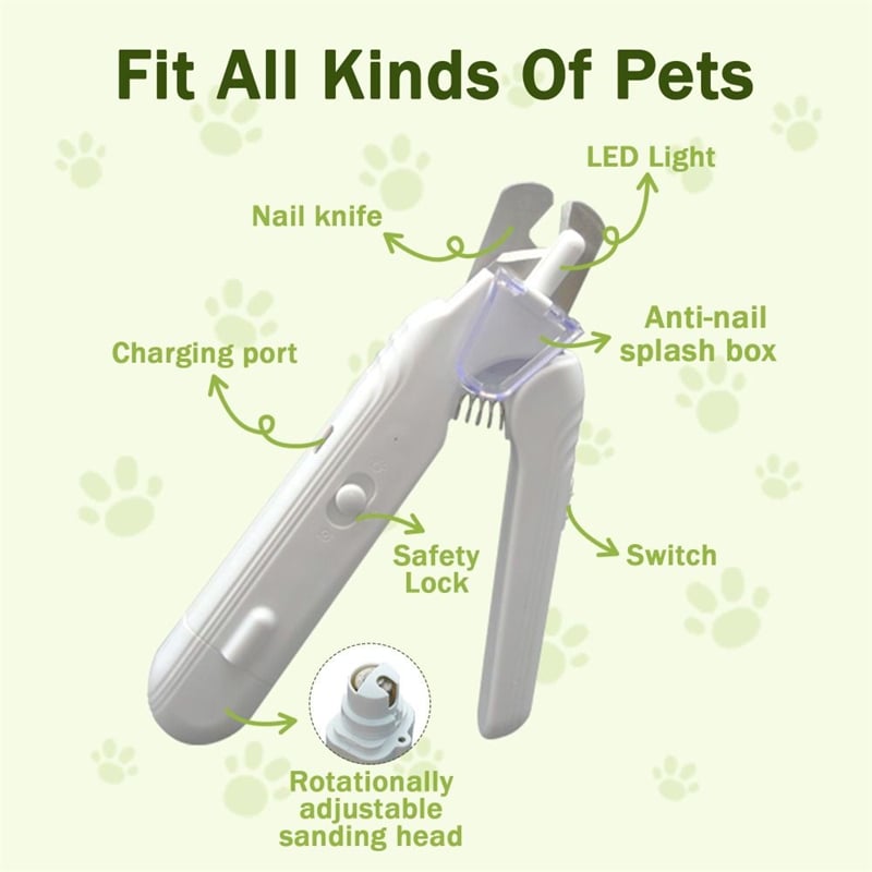 2 in 1 pet nail clippers — —  with LED light