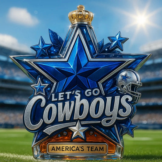 ✨ Limited Edition Lone Star Blue Football Tribute Whiskey Bottle 🏈