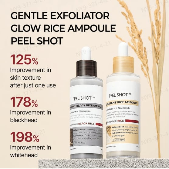 🔥Peel Shot Glow Rice Ampoule Duo