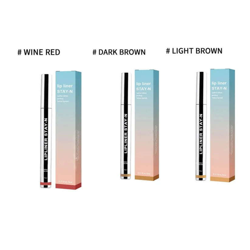 Peel-Off Lip Liner Stain - All Day & Night Lipliner with Hyaluronic Acid & Vitamin E - Long Lasting Formula