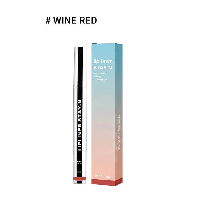 Peel-Off Lip Liner Stain - All Day & Night Lipliner with Hyaluronic Acid & Vitamin E - Long Lasting Formula